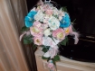 Bouquet mariée rose et turquoise orchidees 