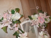 Bouquet mariée vintage rose et blanc romantique 