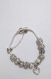 Bracelet charms perles argentées 