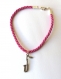 Bracelet cordon rose 