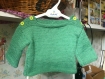 Pull vert mixte en coton pour enfant 