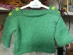 Pull vert mixte en coton pour enfant 