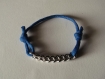 Bracelet en para corde bleu pour homme 