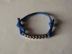 Bracelet en para corde bleu pour homme 