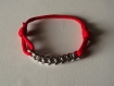 Bracelet en para corde rouge pour homme 