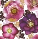 2 serviettes en papier fleur violette (170)