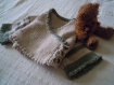 Gilet cache coeur mixte en coton bébé; cadeau naissance 