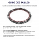 Magnifique bracelet homme/femme perles tube Ø 6mm pierre naturelle agate/onyx noir jaspe rouge mate hématite 4mm 