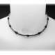 Bijoux haut de gamme magnifique collier homme en pierres naturelles agate/onyx noir 6mm hématite 4mm métal inoxydable 