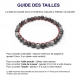 Magnifique bracelet homme perles pierre naturelle hématite les graines rudraksha, bois cocotier/coco Ø 8mm 