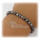 Bracelet pour homme/men's perles + hématite facette 6mm + perles/anneaux métal inoxydable disponible en 3 taille: s, m, l 