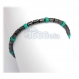 Bracelet homme/femme perles pierre naturele veritable turquoise hÉmatite fermoir mousqueton 