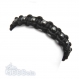 Bracelet homme/men's style shamballa fil coton ciré noir, perles rondes 6mm hématite 