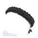 Bracelet homme/men's style shamballa fil coton ciré noir, perles hématite 