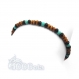 Bracelet homme/femme perles naturelle bois marron/noir Ø 4mm pierre naturelle howlite couleur turquoise a_294_1 