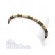 Bracelet homme/femme perles naturelle bois marron/blanc Ø 4mm pierre naturelle véritable turquoise 