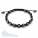 Bracelet style shamballa homme/men's perles/beads pyrite cubes , ronges 