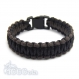 Bracelet homme style bracelet de survie - paracorde fil coton ciré noir-marron sv6 