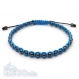 Bracelet style shamballa homme/femme perles hématite noir 4mm+ fil nylon turquoise 