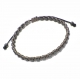 Bracelet style shamballa homme/men's perles/beads + hématite cubes 3mm+fil nylon beige 