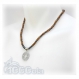 Ensemble collier + bracelet homme perles naturelle bois marron, hématite 6mm noir, pendentif en acier inoxydable 3.9cm 