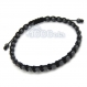 Bracelet style shamballa homme/men's perles/beads + hématite gris 4mm+ fil nylon 