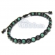 Fait main bracelet homme/men's style shamballa perles pierre naturelle howlite couleur turquoise+ hématite + fil nylon 