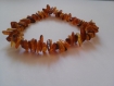 Bracelet ambre chips monté sur fil élastique 5 mm 