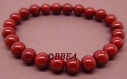 Bracelet bien-être en corail perles 8 mm simple 
