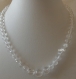 Collier en cristal de roche pierre du bien-être, perles facettées progressives 
