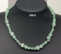 Collier en aventurine verte ,pierre du self-contrôle, perles 6,8et 10mm,perles olives et perles chips 