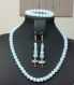 Parure opalite perles,pierre de pouvoir personnel,perles 8 mm ,collier, bracelet et boucles d'oreilles 