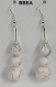 Boucles d'oreilles en howlite perles 6,8 et magnésite10mm ,perles d'élimination 