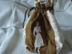 Trousse-pochon en tissu motif "couture 1950" accompagne de son etui a ciseaux assorti 