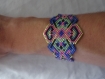 Bracelet manchette miyuki delica multicolore fluo 