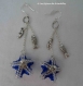 Boucles d’oreilles étoile de mer bleu en argent 