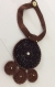 Chic et élégant collier de soie au crochet décor petites perles 