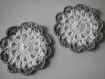Lot de 2 mini napperons au crochet, fleurs au crochet 