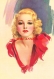 Femme des annees 1950 transfert 17 cm x 13 cm coupon coton 28 x 21 cm 