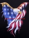 Oiseau aigle drapeau americain transfert 17 cm x 13 cm coupon coton 28 x 21 cm 
