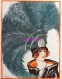 N° 13 coupon coton blanc 28 cm x 21 cm avec un transfert femme art deco 1925 17 cm x 13 cm 