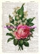 N°2 transfert 17 cm x 12,5 cm les roses coupon coton 28 x 21 cm 