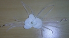 Bracelet organza orchidée blanche mariage/soirée