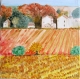 Peinture aquarelle automne sur toile 