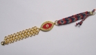 Bracelet brésilien et chaîne dorée 