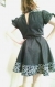 Robe "pin up" en noir et blanc,la robe à effet cache coeur , une robe pour danser ! 