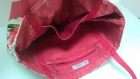 Le sac cabas coquelicots , sac en coton fleuri et simili cuir rouge pour le printemps 