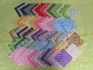 Lot de 100 coupons tissu coton 10 x 10 cm scrapbooking patchwork mercerie neuf 
