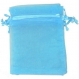Lot 10 pochettes sacs organza bleu turquoise 8 x 10 cm cadeaux mariage bapteme bijoux 