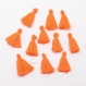 Lot de 5 pompons en coton orange fluo 25 mm couleurs aux choix neuf 